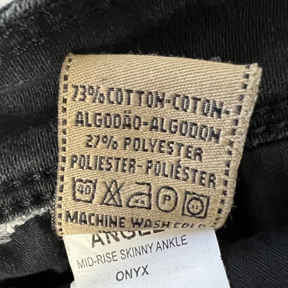 DL1961 Angel Skinny Ankle Jeans Mid Rise Onyx Black size 28 - Picture 9 of 12